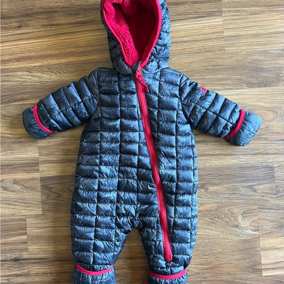 Snozu Fuzzy Baby Snowsuit in Vibrant Red - Picture 1 of 4
